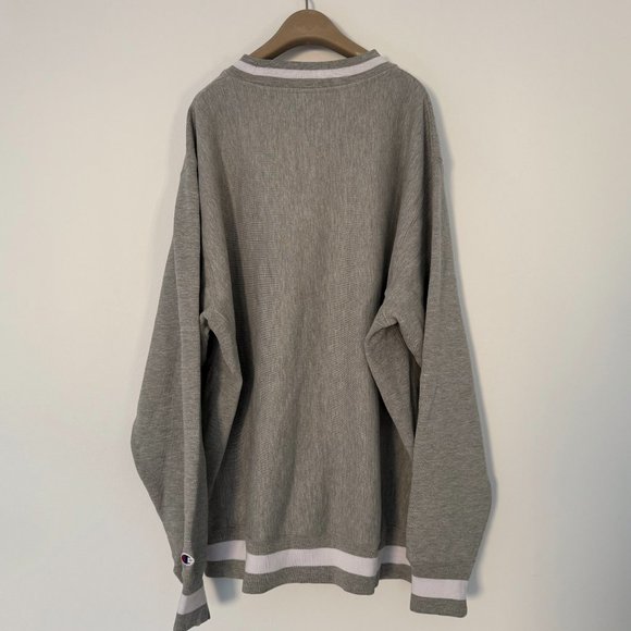 Champion Oversized Gray Crewneck Sweatshirt Collegiate Vintage - Picture 3 of 10